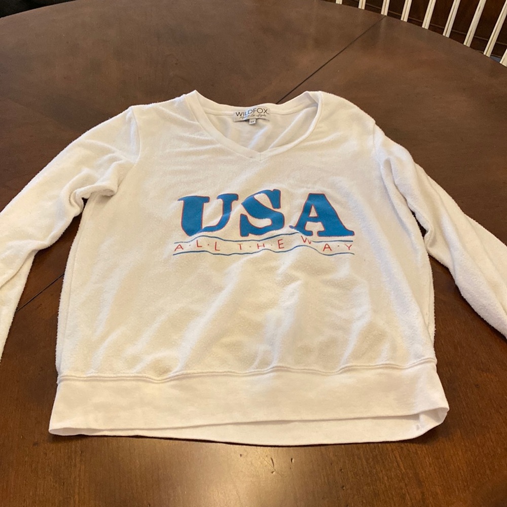 Wild Fox v-neck sweatshirt